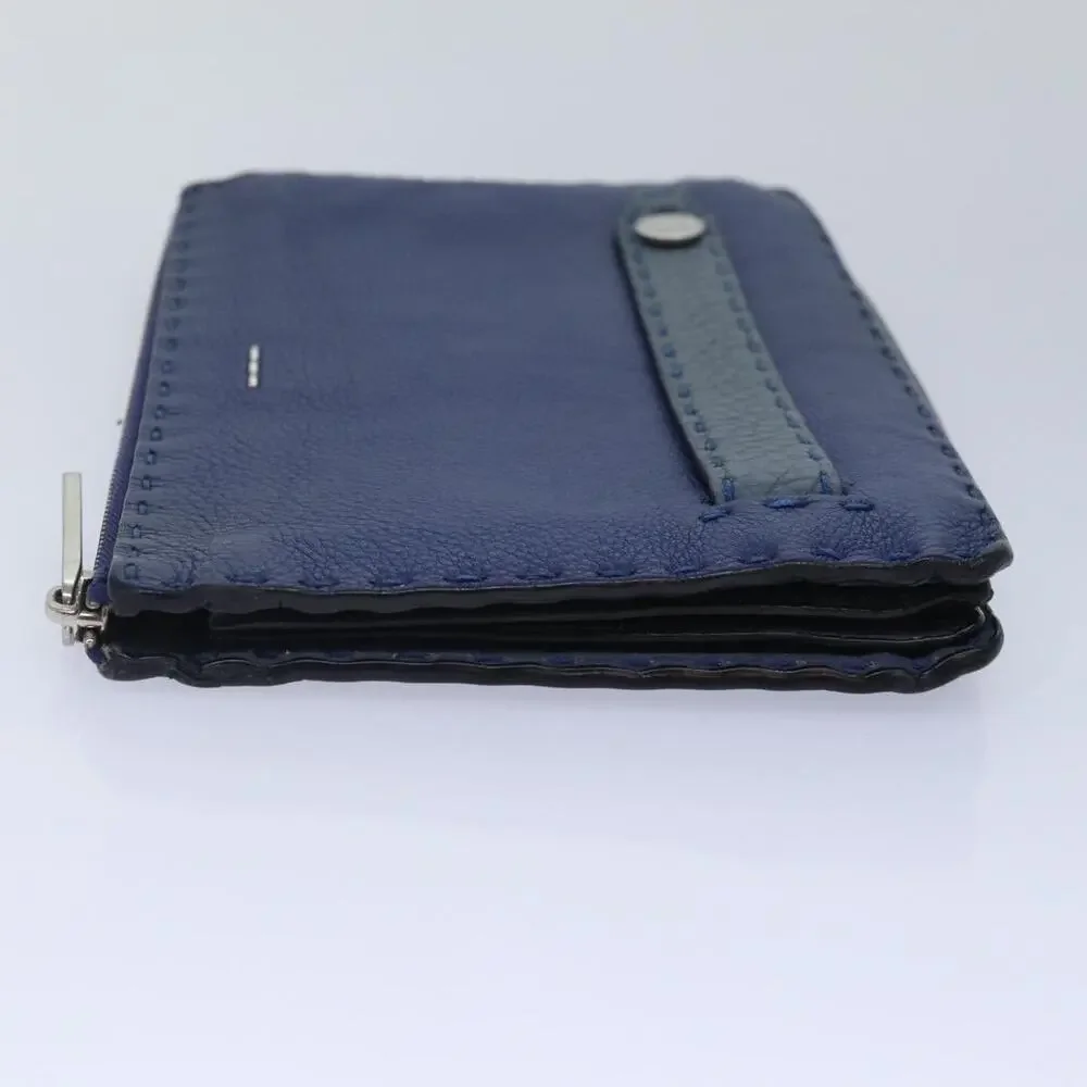 Fendi Leather Clutch Bag Blue
